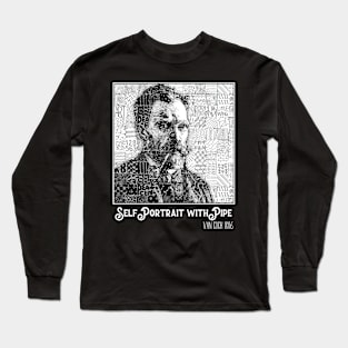 Self Portrait with Pipe Van Gogh 1886 Long Sleeve T-Shirt